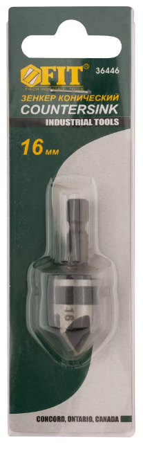 Зенкер FIT/USP конический, хвостовик под биту, 16мм
