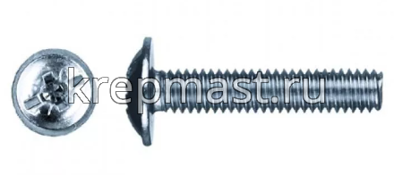Винт стяжки межсекц. 6х30 DIN 967 оц.(п/сф,п/ш)