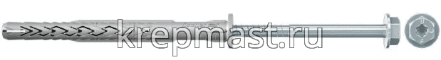 Дюбель фасадный FISCHER SXRL 8х 60 6-гр. под ключ