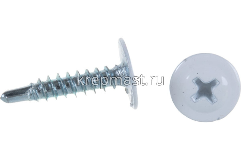 Саморез п/сф головка с п/ш сверло 4,2х19 RAL 9003