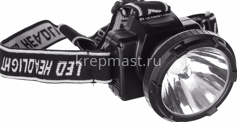 Фонарь ULTRAFLASH налобный аккум. черный 0,5 Ватт LED