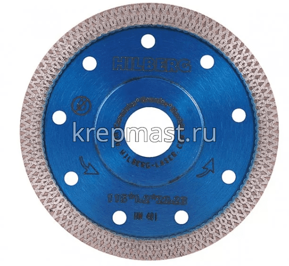 Диск алмазный 115 х 22 х 1,2 турбо Hilberg / ЗУБР ультратонкий