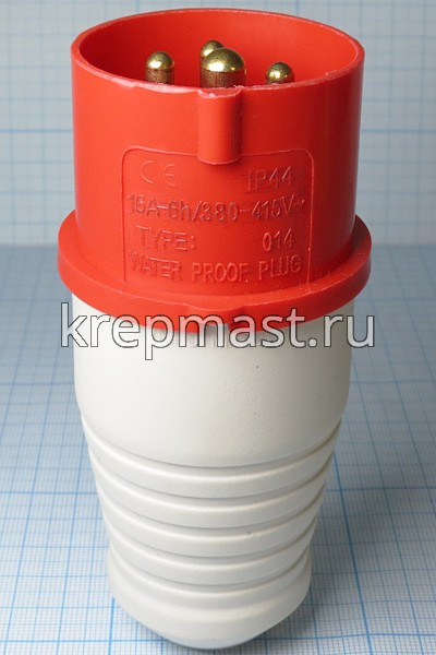 Вилка (024) прямая силовая 3P+PE IP44 32A 380B