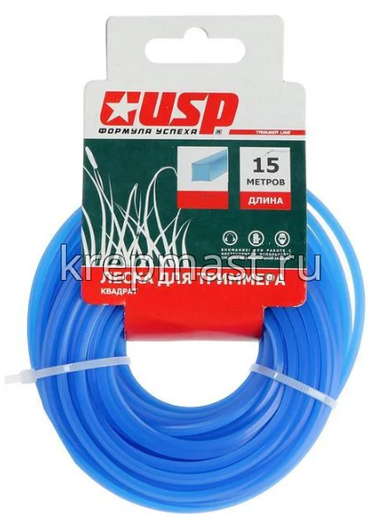 Леска для триммера 2,0мм КВАДРАТ (по 15м)