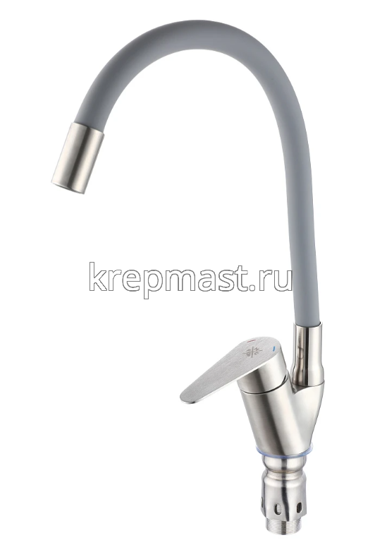 Смеситель д/кухни SUS126GY-016F с высоким поворот. изливом НЕРЖАВЕЮЩИЙ
