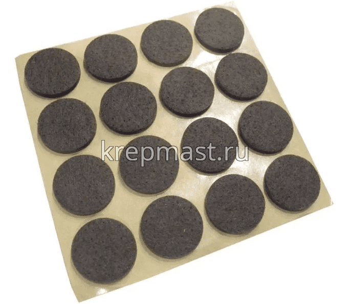 Протекторы войлочные самоклеящиеся (круглые) 80шт/уп (d.22мм)