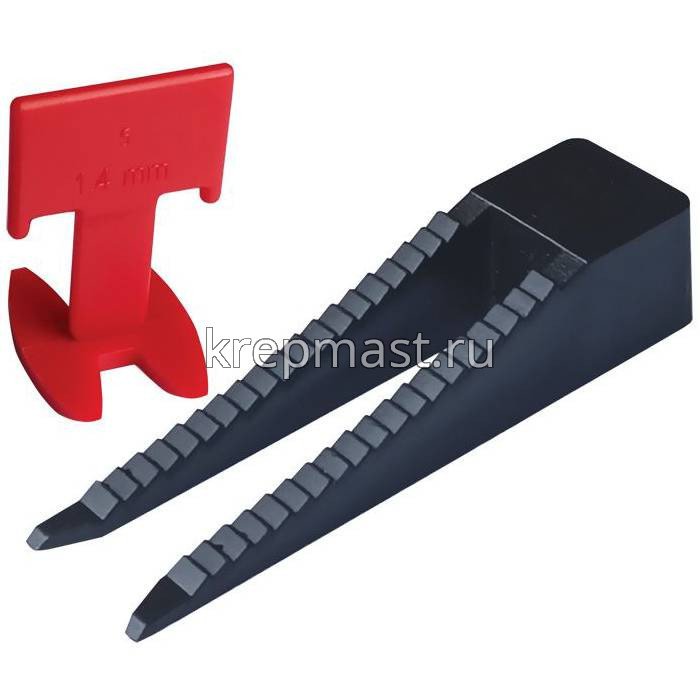 СВП (Т-образные зажимы 1,4мм + двойные клинья) 40шт набор InWork