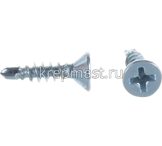 Саморез оконный сверло белый цинк 3,9х16 (Китай)