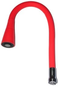 Гусак для смесителя гибкий СИЛИКОН S55R-D красный